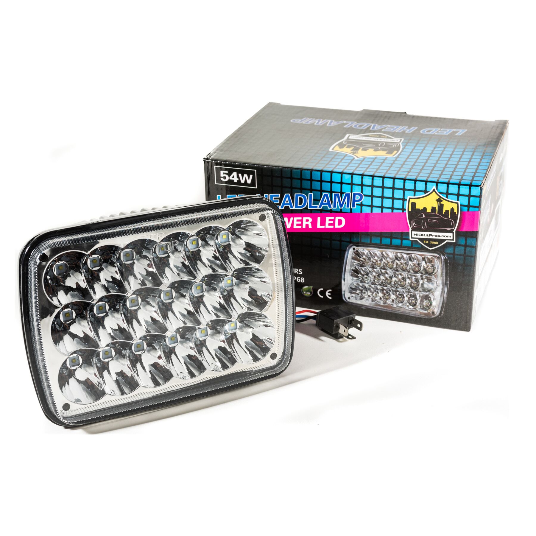 HKP 5x7 H6054 Bi-LED 5x7 LED Sealed Beam Conversion Headlamp