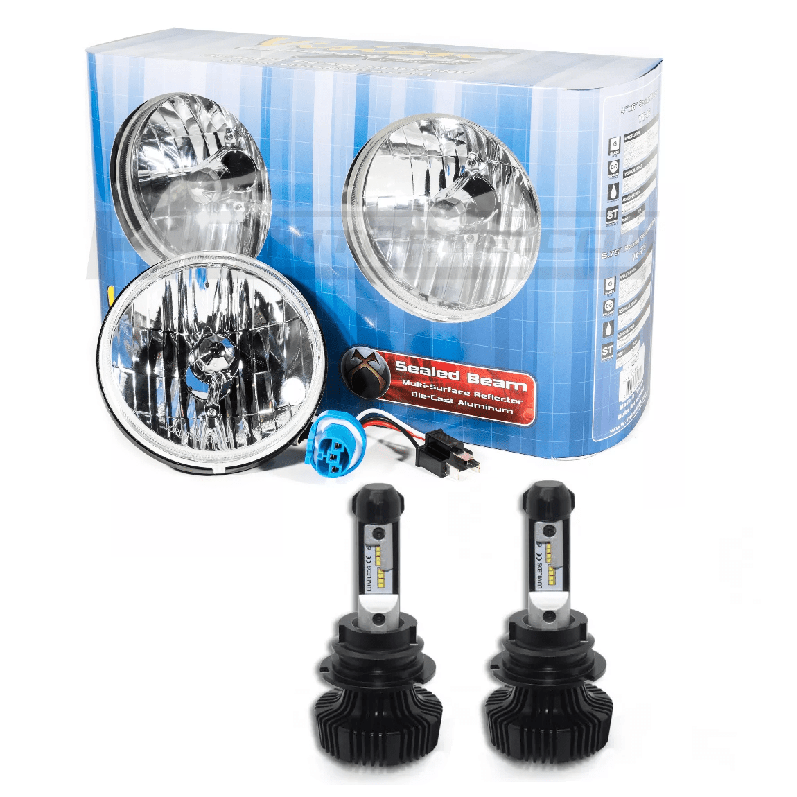 VisionX 5 Inch Round LED Sealed Beam Headlights