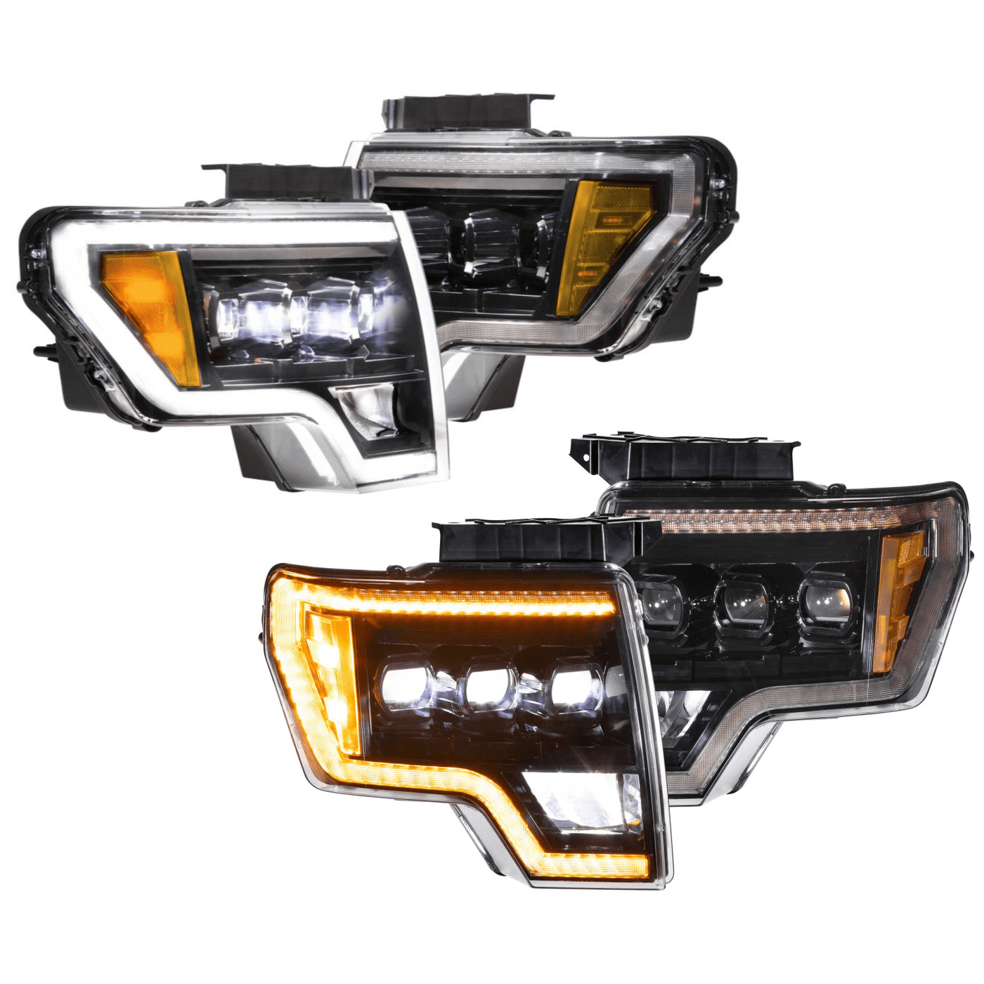 09-14 Morimoto F150 XB Amber LED Headlights