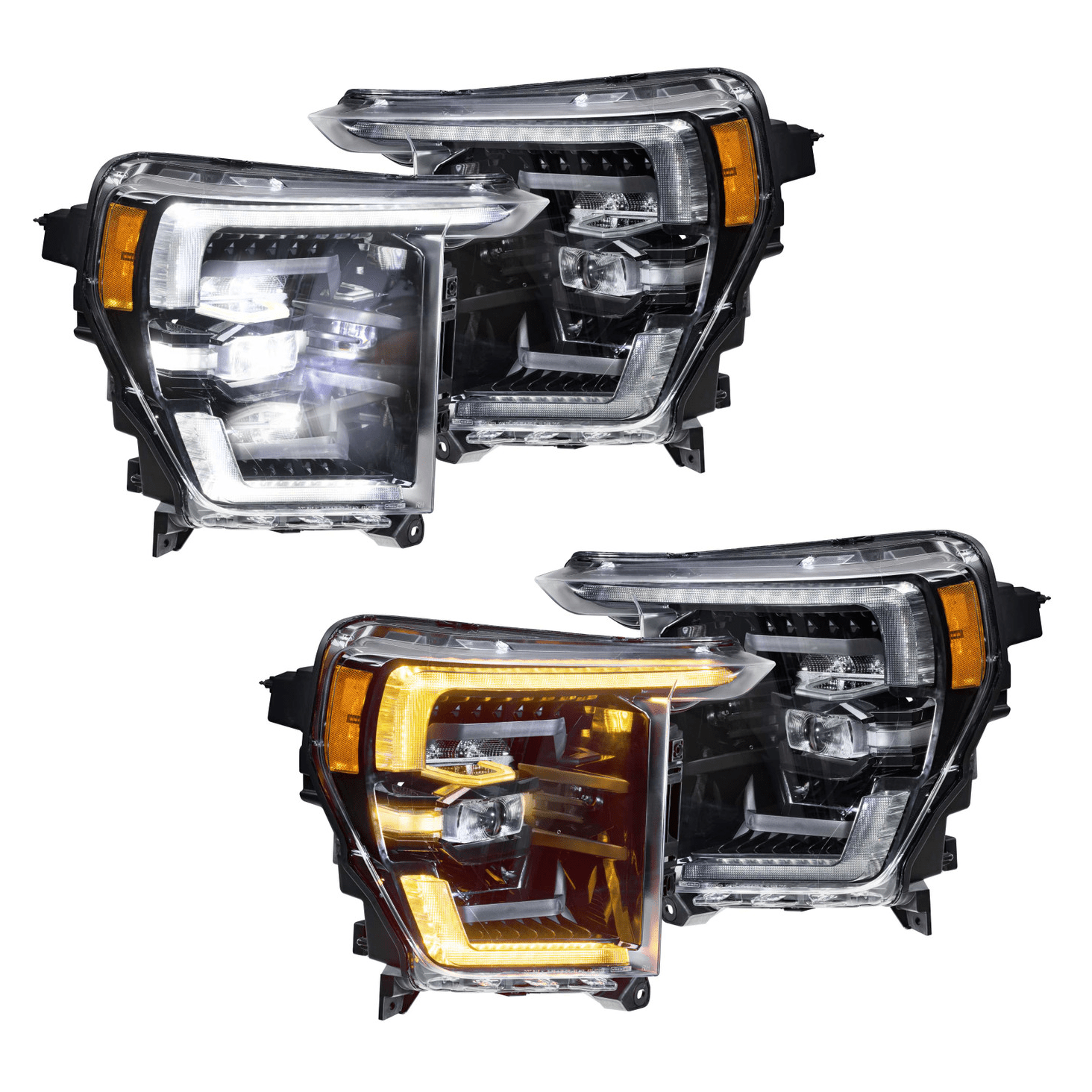 2021 2022 2023 Ford F150 Morimoto XB Amber White DRL Headlights